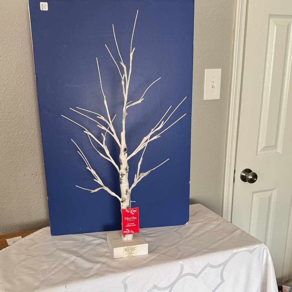 Martha Stewart LED Lighted White Decor Tree Christmas Holiday